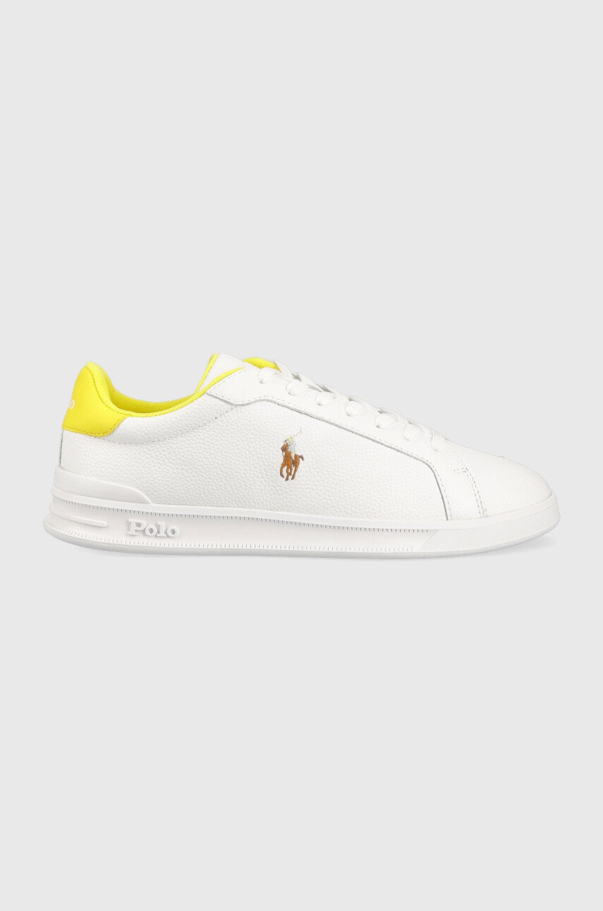 

Шкіряні кросівки Polo Ralph Lauren HRT CT II колір білий 809892328002
