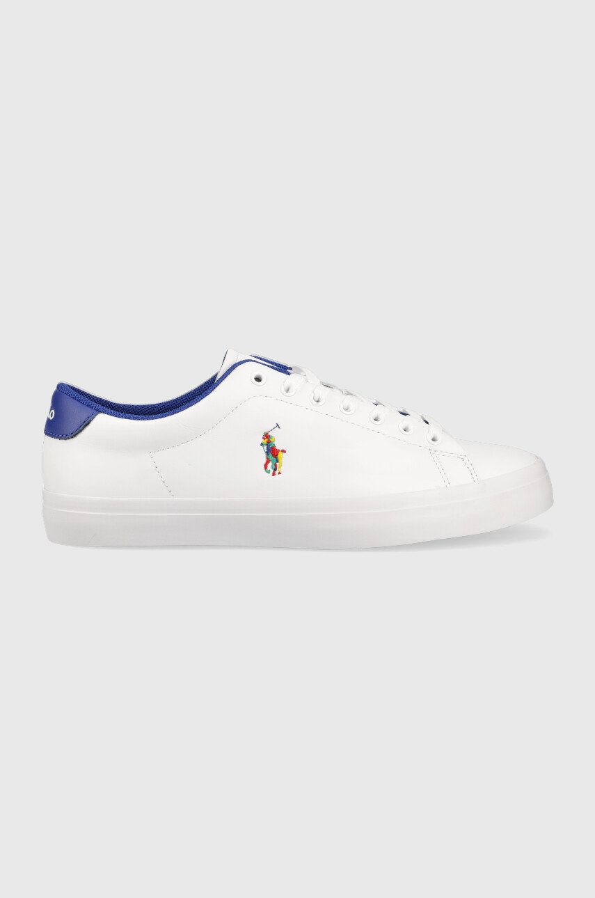Kožené sneakers boty Polo Ralph Lauren LONGWOOD bílá barva, 816892339001 - bílá -  Svršek: Přír