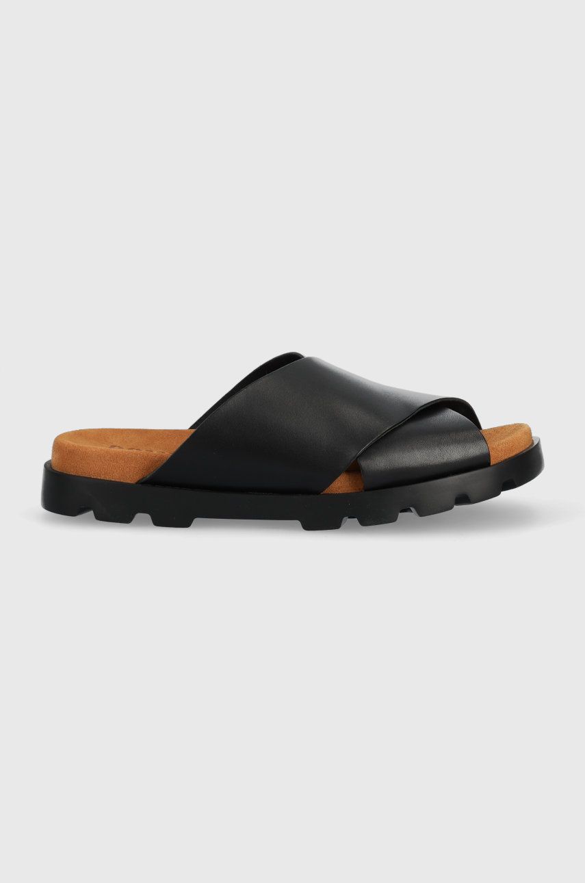 Kožené pantofle Camper Brutus Sandal pánské, černá barva, K100775.013 - černá -  Svršek: Přírod