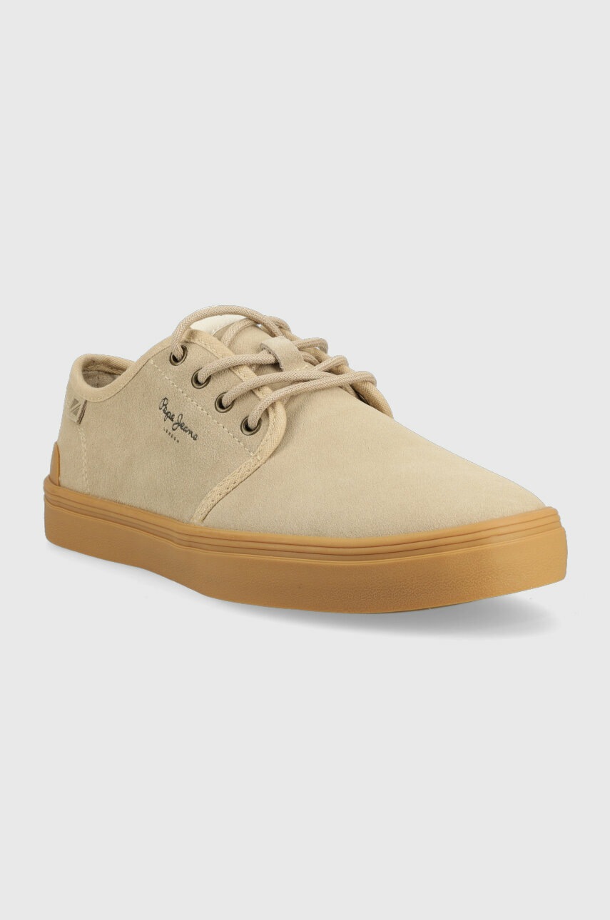 

Замшевые туфли Pepe Jeans COLIN мужские цвет бежевый PMS10309