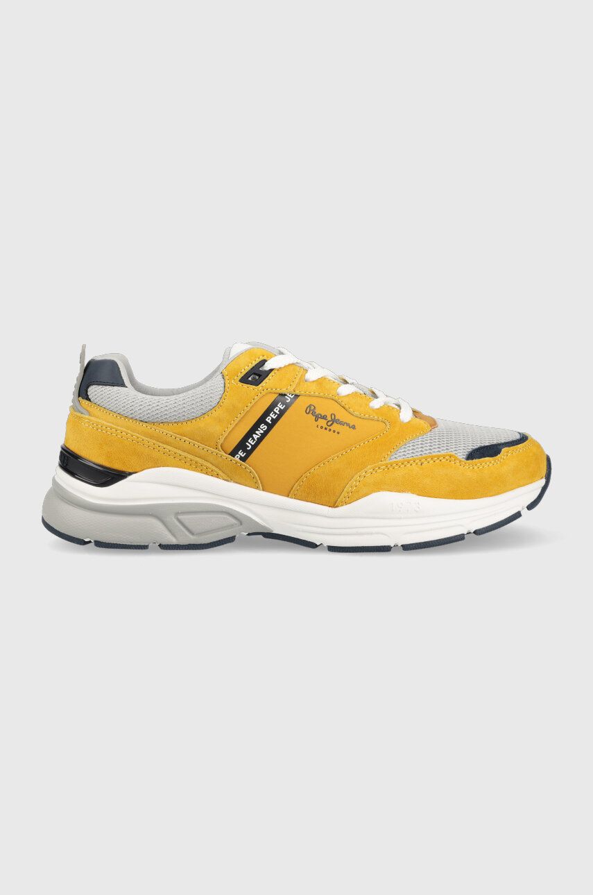 Levně Sneakers boty Pepe Jeans DAVE žlutá barva, PMS30936