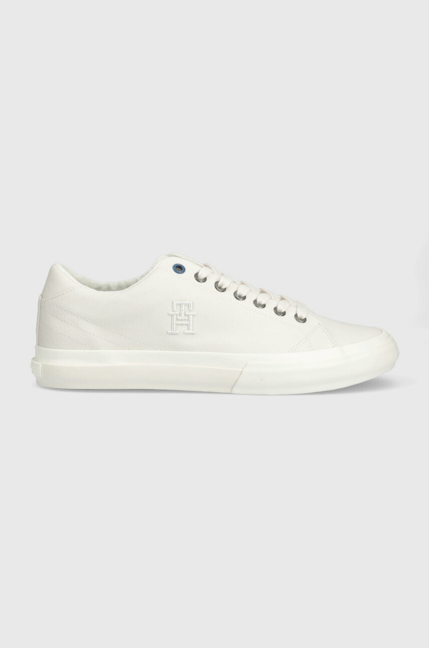

Ниски кецове Tommy Hilfiger TH HI VULC STREET LOW VEG DYES в бяло FM0FM04422, Бял