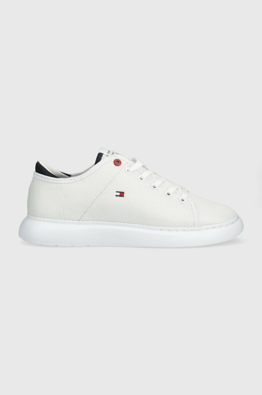 Sneakers boty Tommy Hilfiger LIGHTWEIGHT TEXTILE CUPSOLE bílá barva, FM0FM04426 - bílá -  Svrše