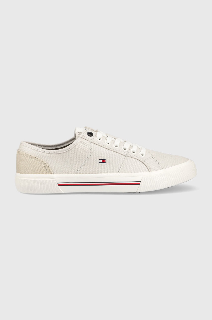 

Кеди Tommy Hilfiger CORE CORPORATE VULC CANVAS чоловічі колір сірий