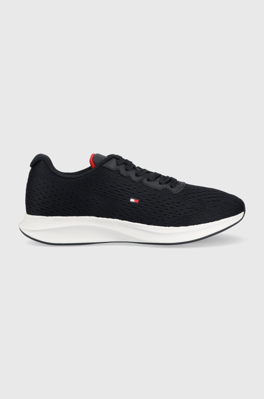 Sneakers boty Tommy Hilfiger LIGHTWEIGHT RUNNER KNIT FLAG tmavomodrá barva, FM0FM04563 - námořnická 