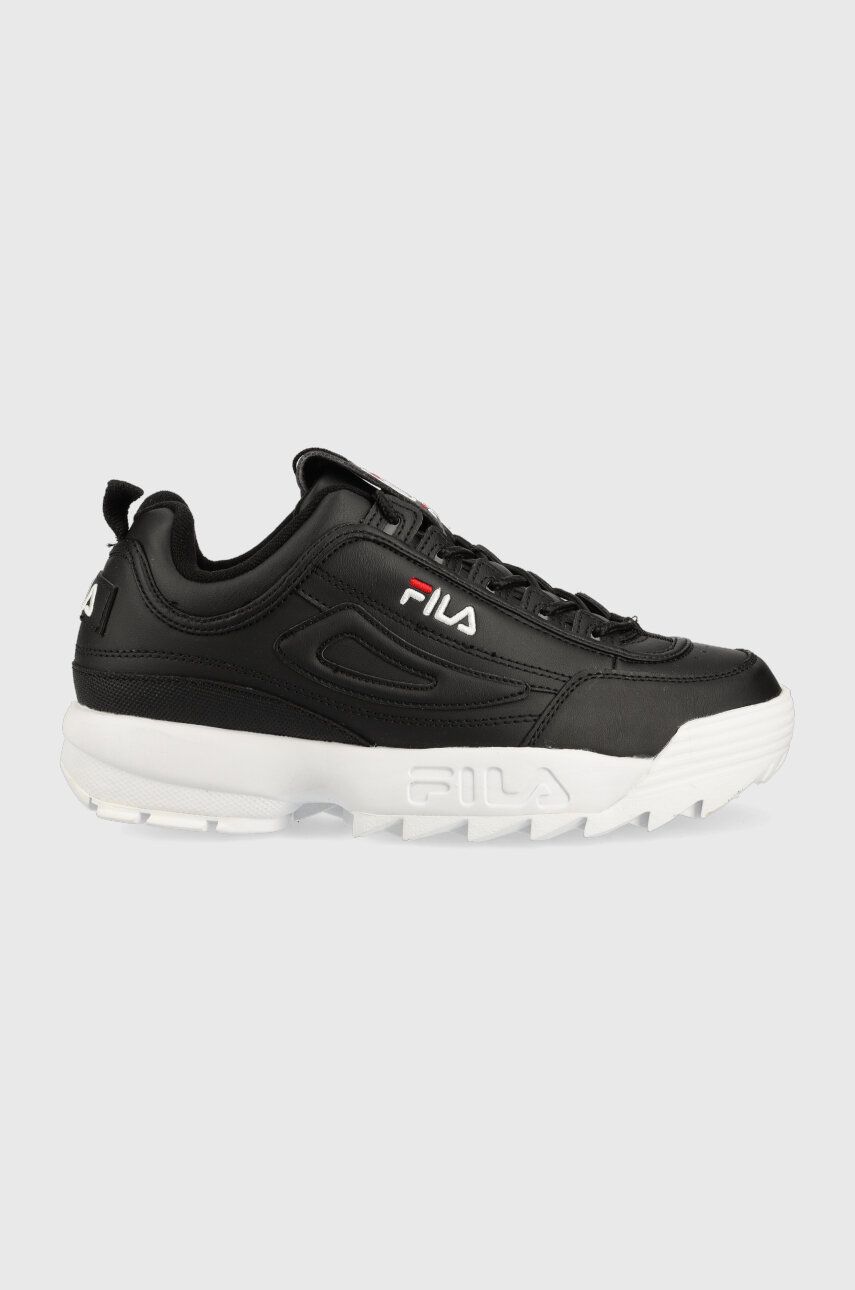 Sneakers boty Fila DISRUPTOR černá barva - černá -  Svršek: Umělá hmota Vnitřek: Textilní 