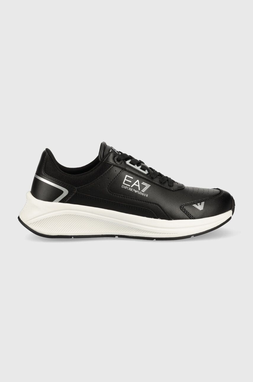 EA7 Emporio Armani sneakers din piele culoarea negru, X8X139 XK324 N763 answear.ro imagine noua