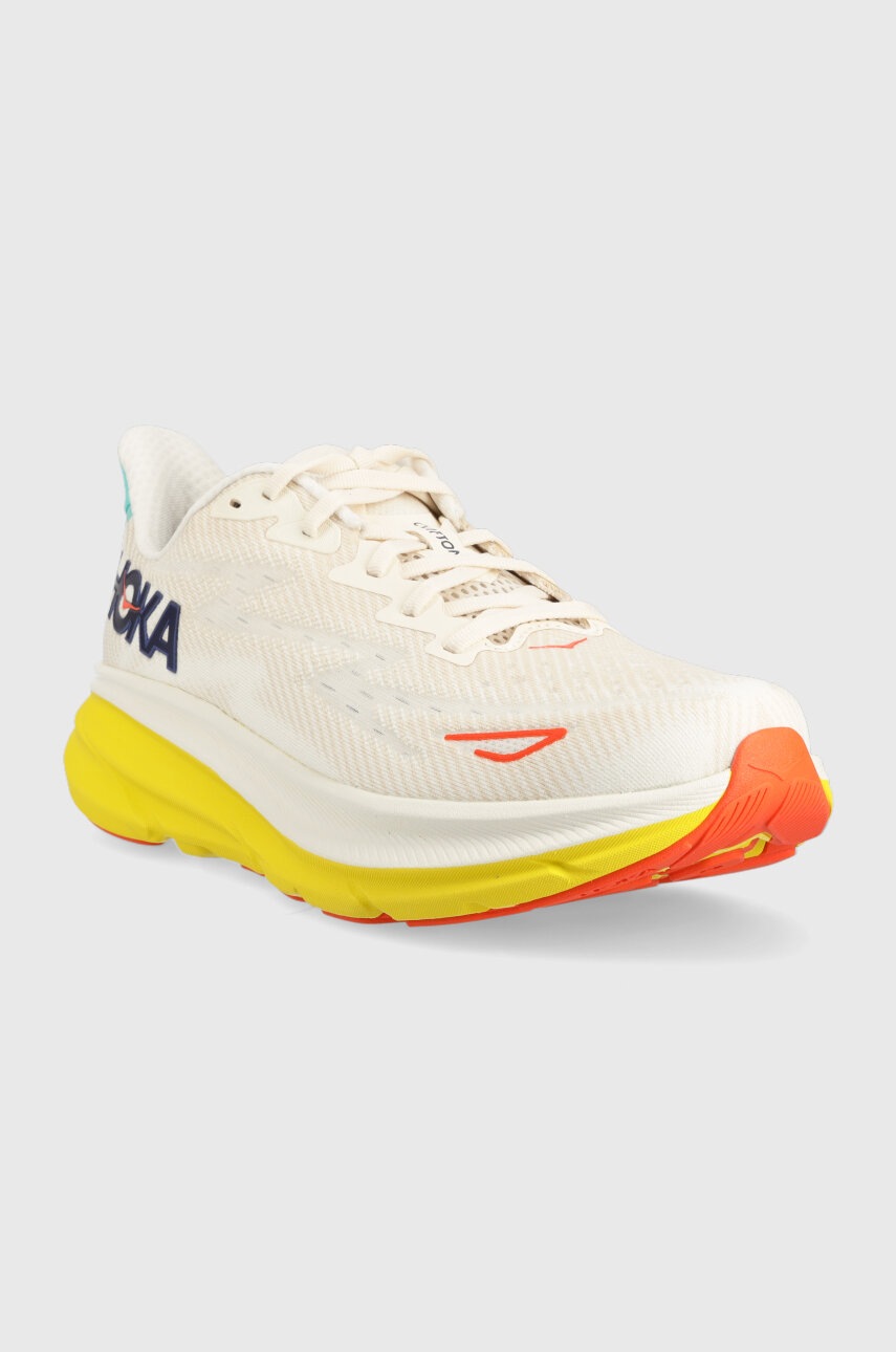 

Бігові кросівки Hoka Clifton 9 колір бежевий