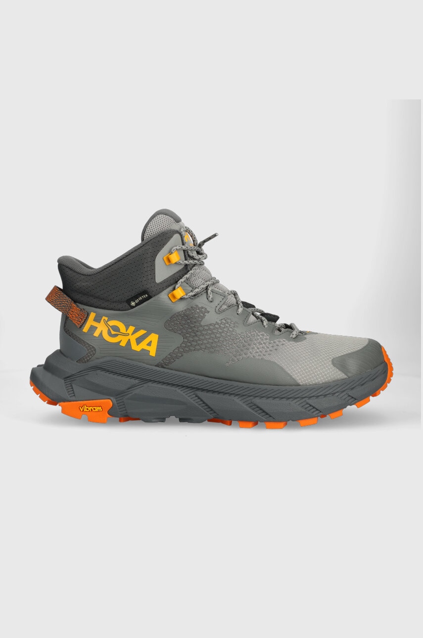 Hoka pantofi Trail Code GTX barbati, culoarea gri