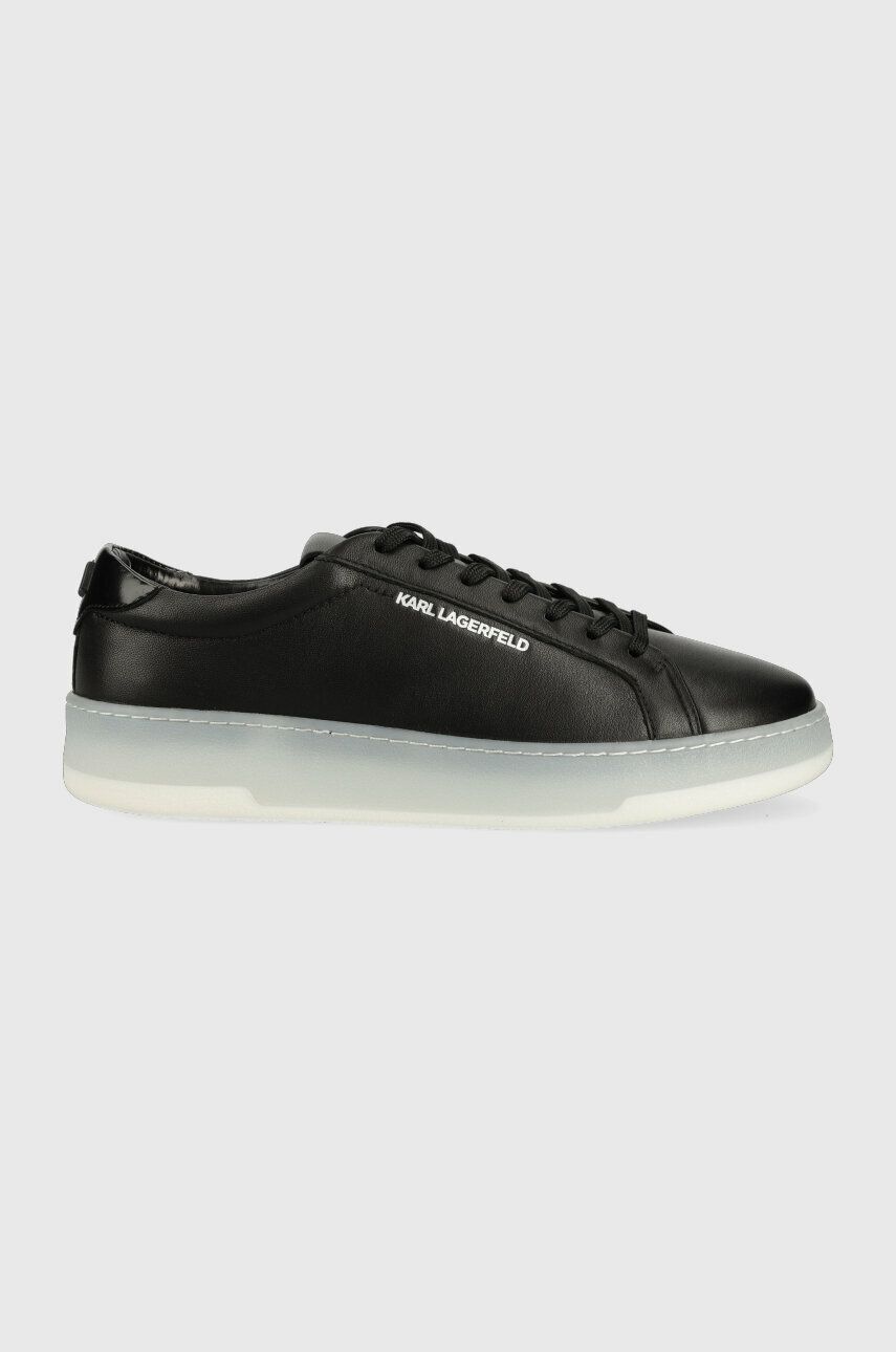 Levně Kožené sneakers boty Karl Lagerfeld KOURT III černá barva, KL51515