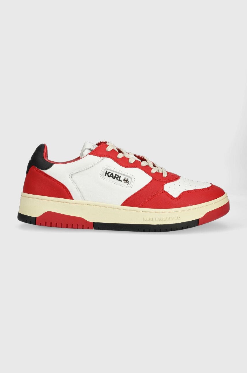 Levně Kožené sneakers boty Karl Lagerfeld KREW KL červená barva, KL53020
