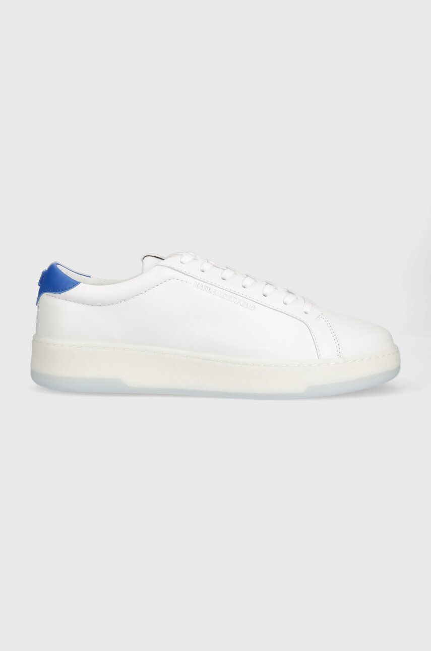 Karl Lagerfeld sneakers din piele KOURT III culoarea alb, KL51515
