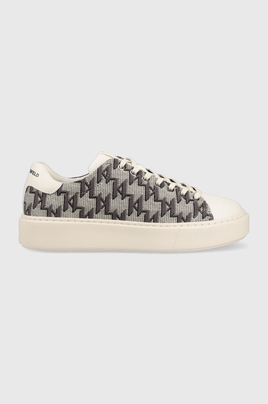 Sneakers boty Karl Lagerfeld MAXI KUP šedá barva, KL52273 - šedá -  Svršek: Textilní materiál