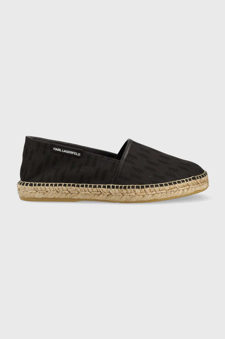 Levně Espadrilky Karl Lagerfeld KAMINO černá barva, KL70103