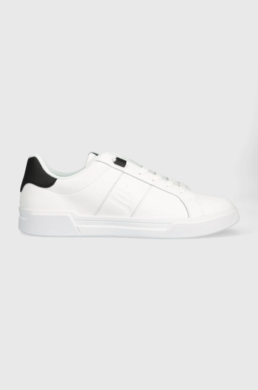 Levně Kožené sneakers boty Just Cavalli bílá barva, 74QB3SB2