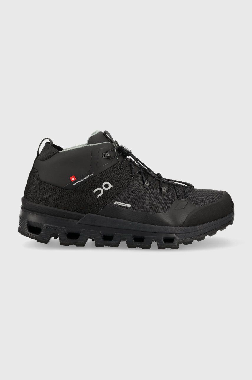 On-running Sneakers Cloudtrax Waterproof Bărbați, Culoarea Negru