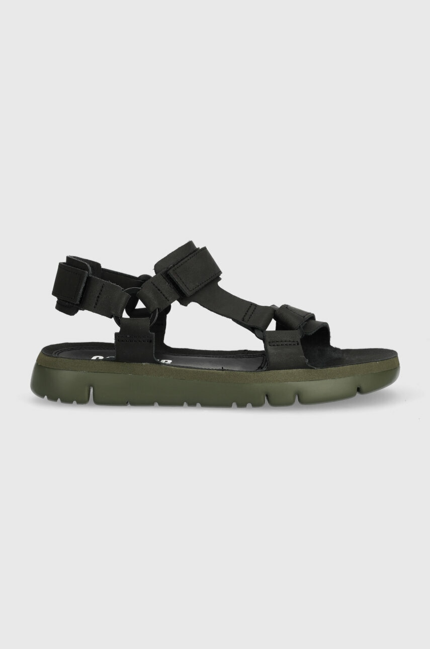 Camper sandale de piele Oruga Sandal barbati, culoarea negru, K100416.020