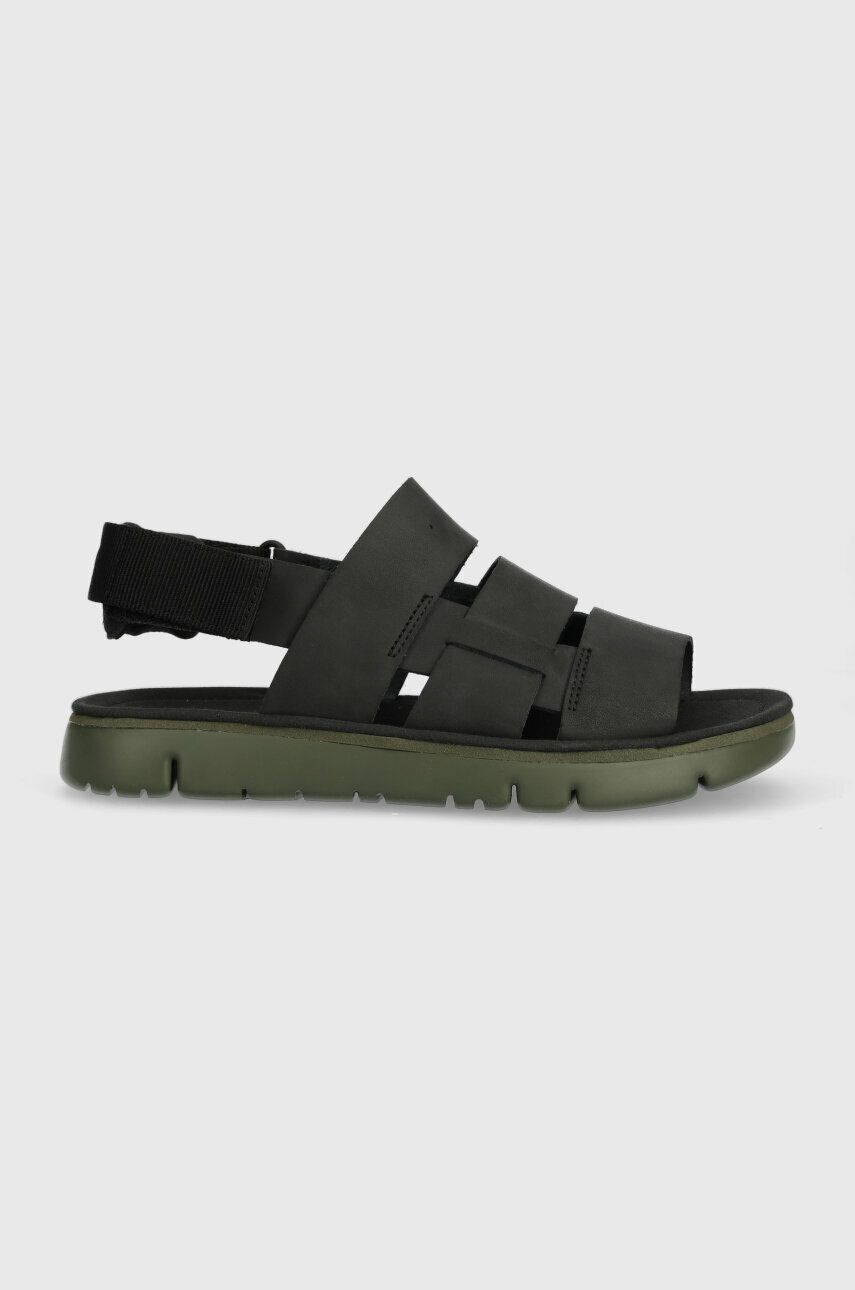 Kožené sandály Camper Oruga Sandal pánské, černá barva, K100470.013 - černá -  Svršek: potahová