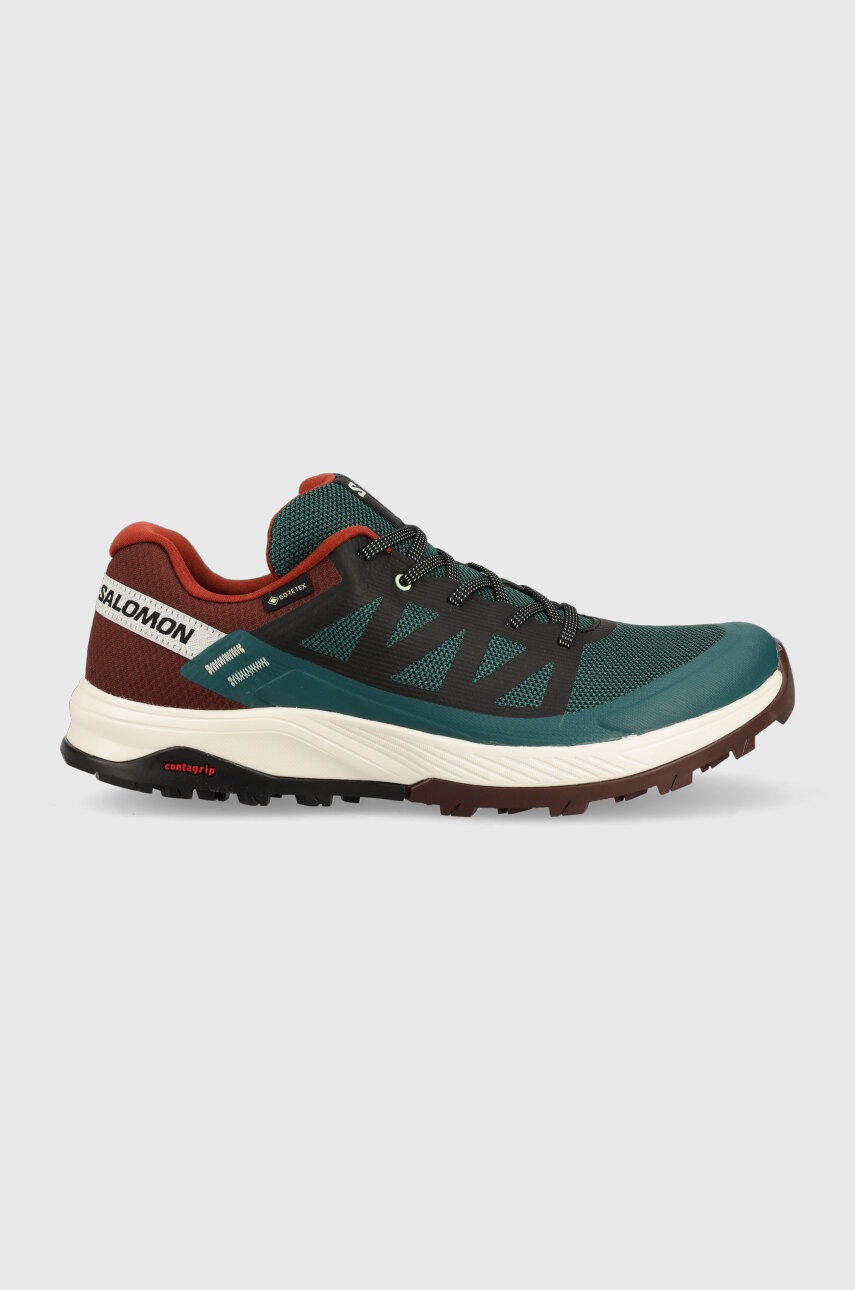 Salomon Pantofi Outrise Gtx Barbati, Culoarea Verde