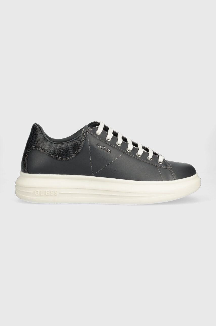 Sneakers boty Guess VIBO šedá barva, FM6VIB FAL12 - šedá -  Svršek: Umělá hmota