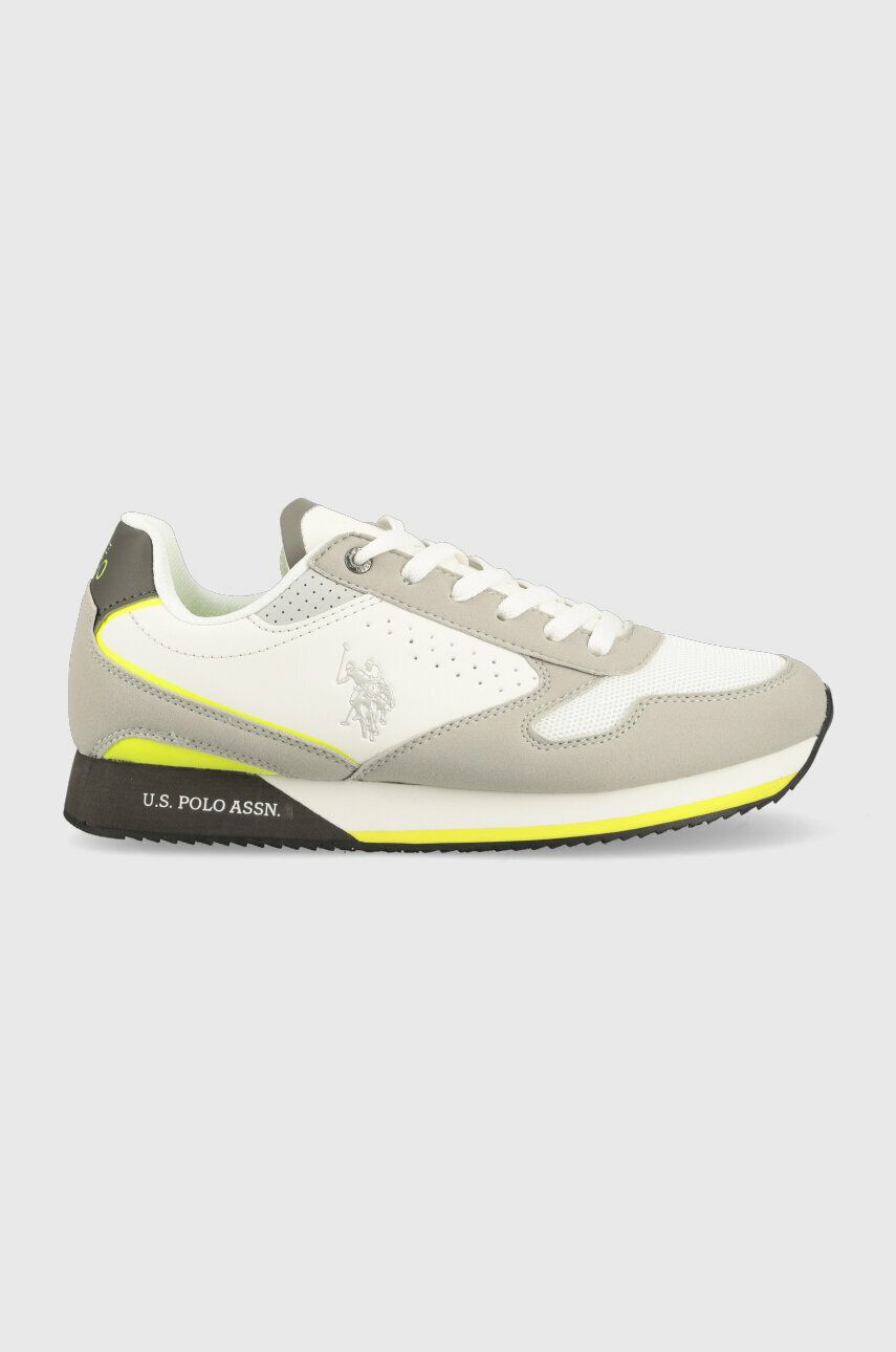 Sneakers boty U. S. Polo Assn. NOBIL šedá barva - šedá -  Svršek: Umělá hmota