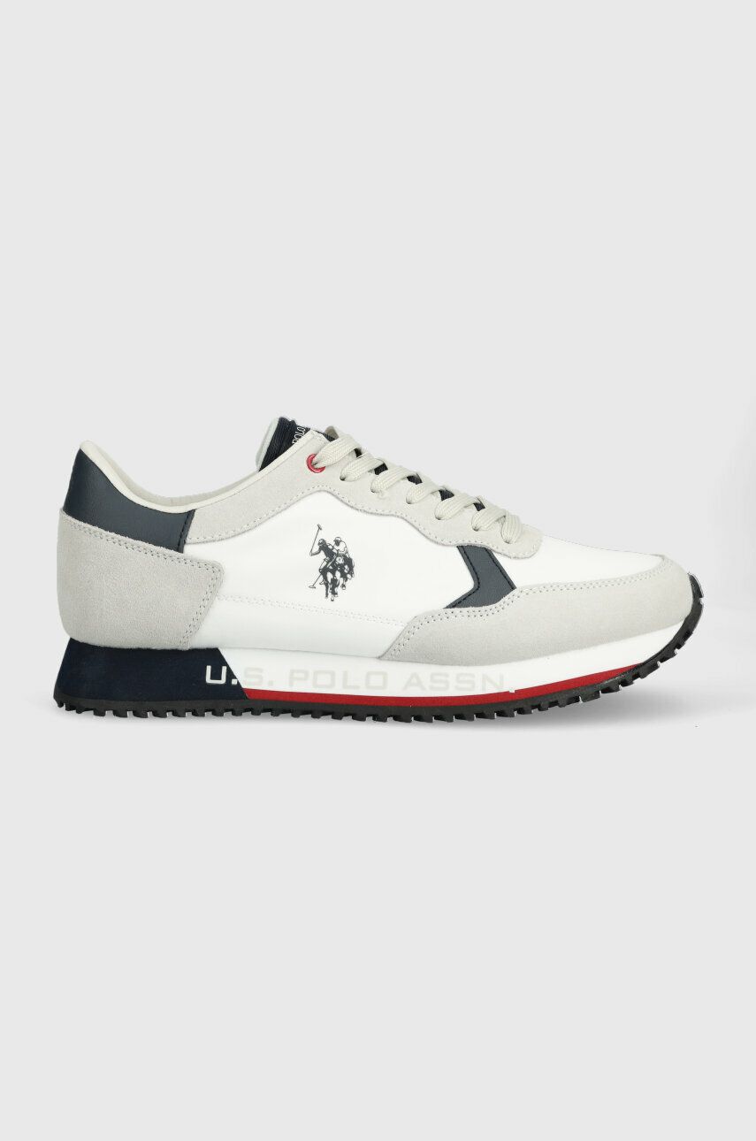 Sneakers boty U. S. Polo Assn. CLEEF bílá barva - bílá -  Svršek: Textilní materiál