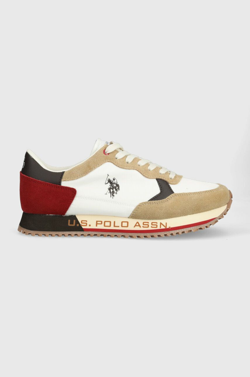 Sneakers boty U. S. Polo Assn. CLEEF hnědá barva - hnědá -  Svršek: Textilní materiál