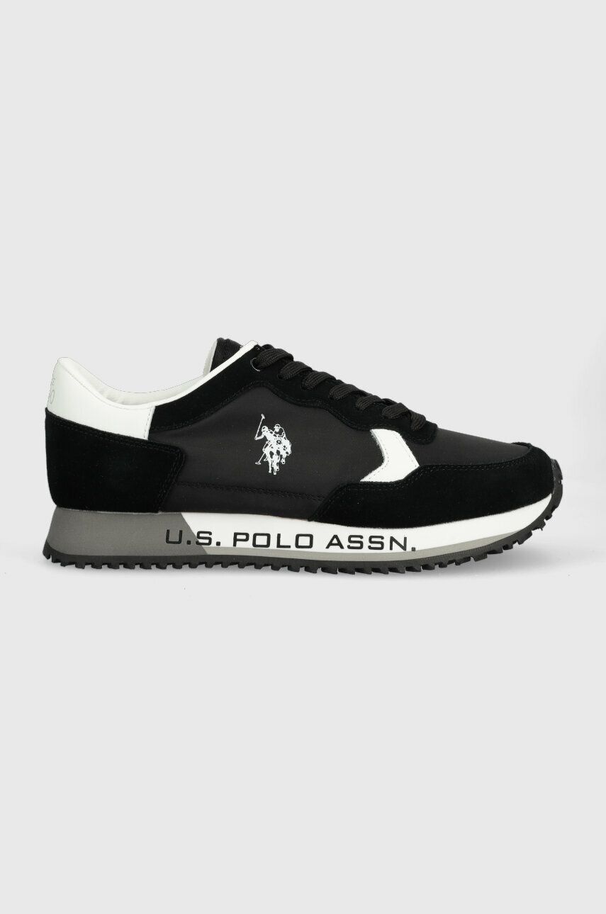 Sneakers boty U. S. Polo Assn. CLEEF černá barva - černá -  Svršek: Textilní materiál