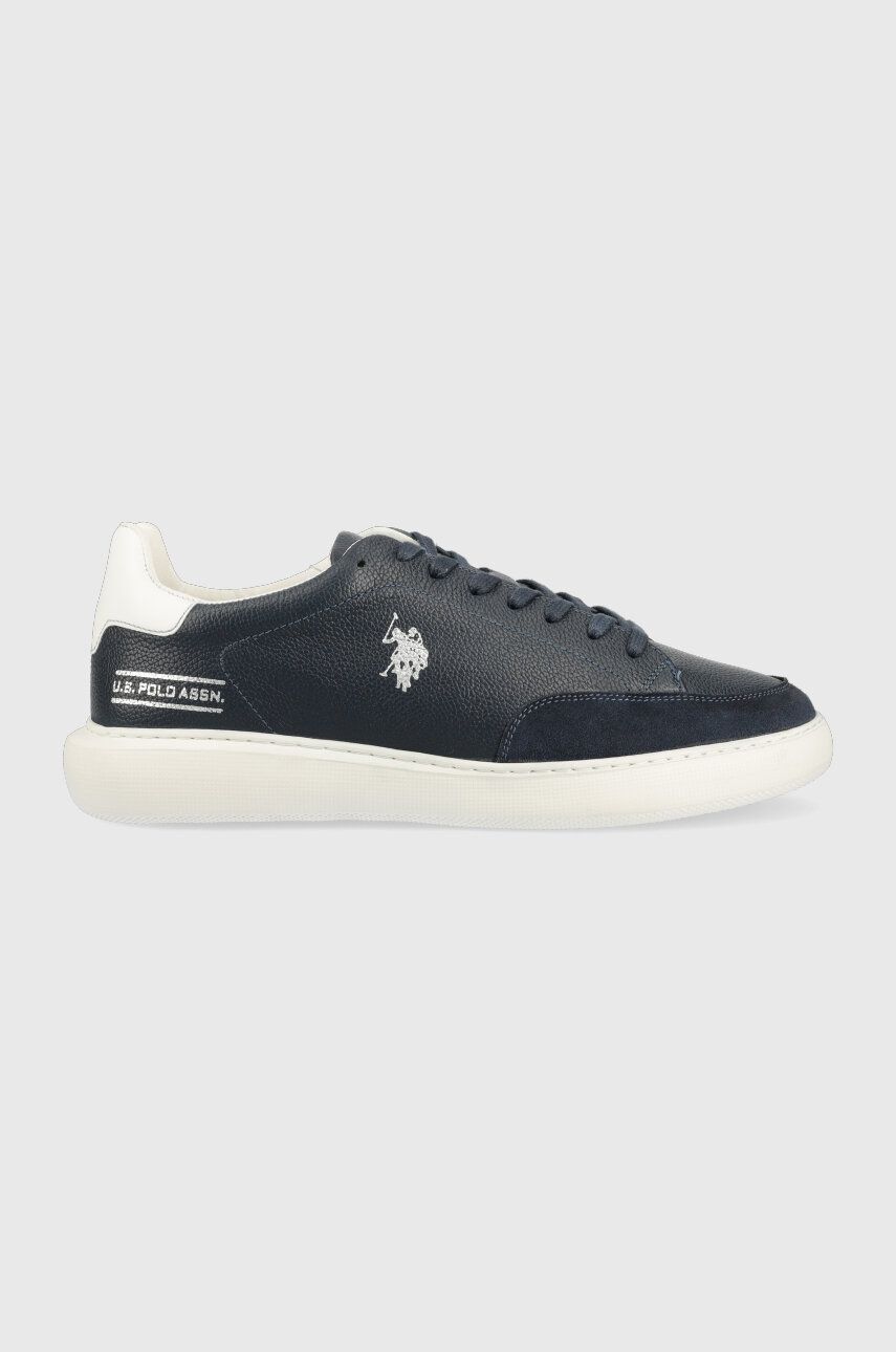 Kožené sneakers boty U. S. Polo Assn. CRYME tmavomodrá barva, CRYME005M - námořnická modř - Svršek: P