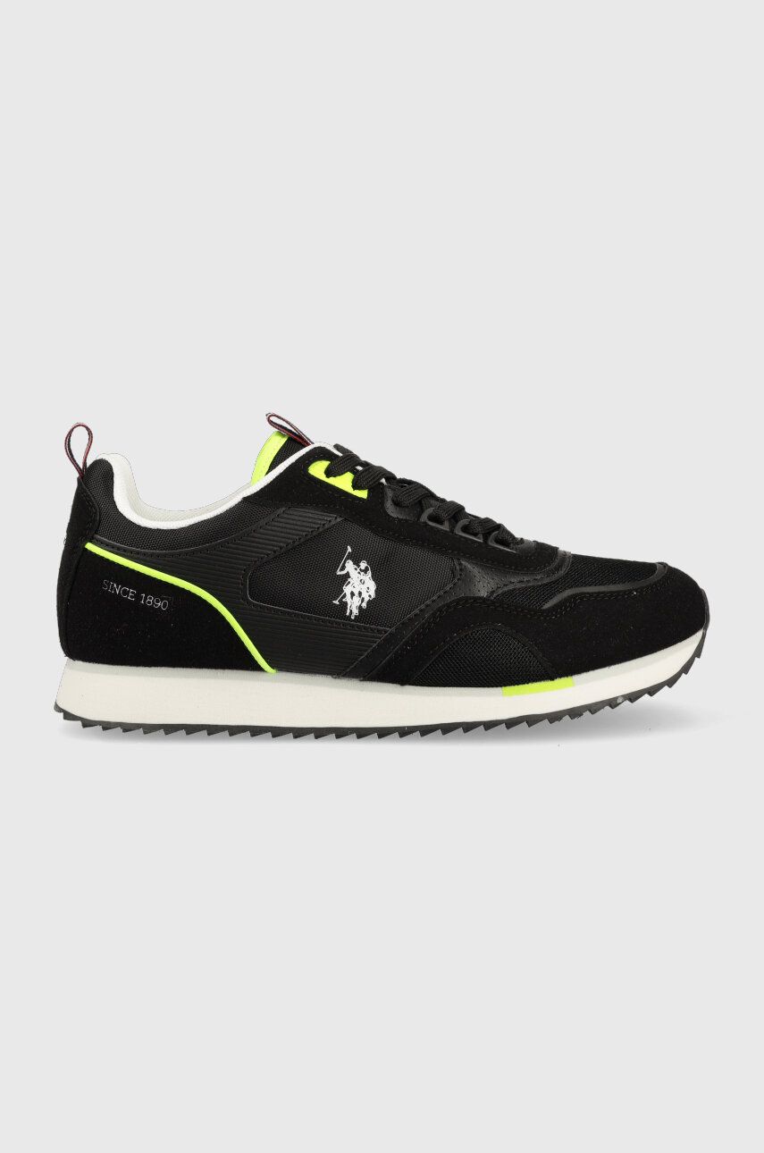 Sneakers boty U. S. Polo Assn. ETHAN černá barva, ETHAN001M - černá -  Svršek: Umělá hmota