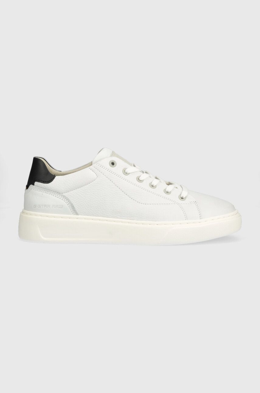 Kožené sneakers boty G-Star Raw Rovic Lea bílá barva, 2312051501.WHT - bílá -  Svršek: Přírodní