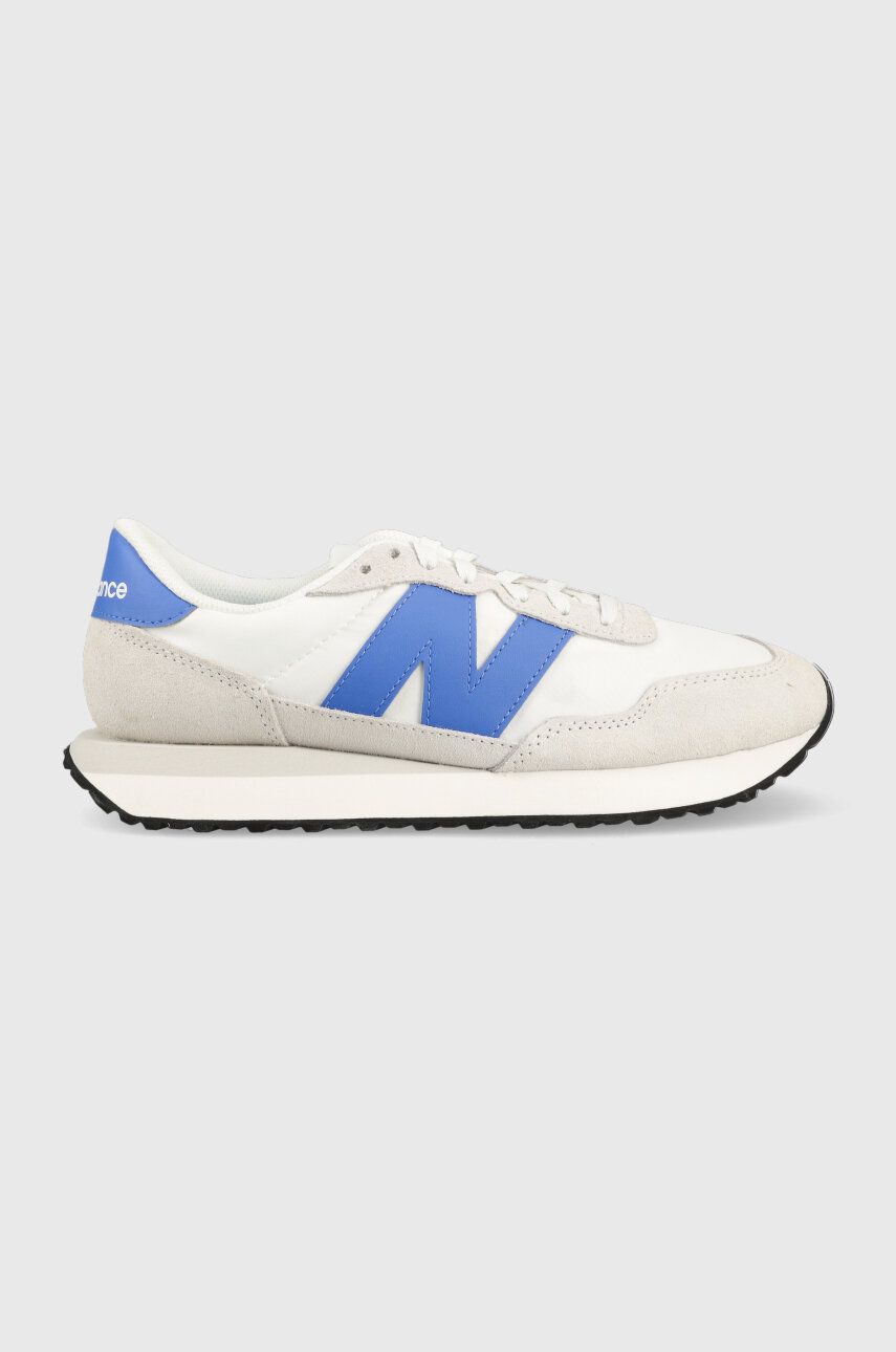 Sneakers boty New Balance MS237BQ bílá barva - bílá -  Svršek: Textilní materiál Vnitřek: 