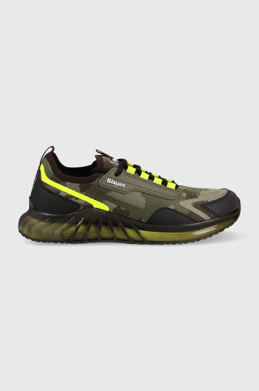 Sneakers boty Blauer Crush zelená barva, S3CRUSH01 - zelená -  Svršek: Umělá hmota