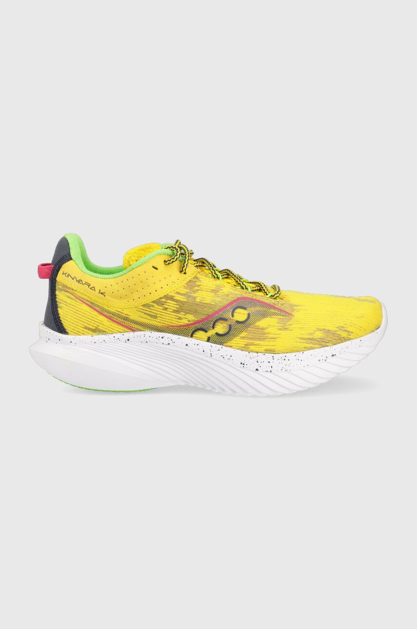 Běžecké boty Saucony Kinvara 13 žlutá barva - žlutá -  Svršek: Umělá hmota