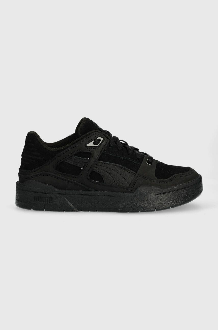 Kožené sneakers boty Puma Slipstream Suede černá barva, 387547-01 - černá - Svršek: Přírodní kůže
