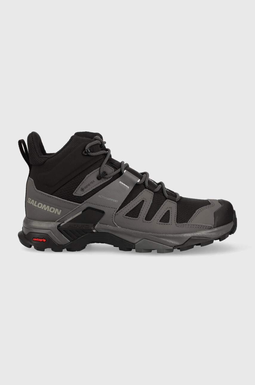 Salomon pantofi X Ultra 4 Mid GTX barbati, culoarea negru