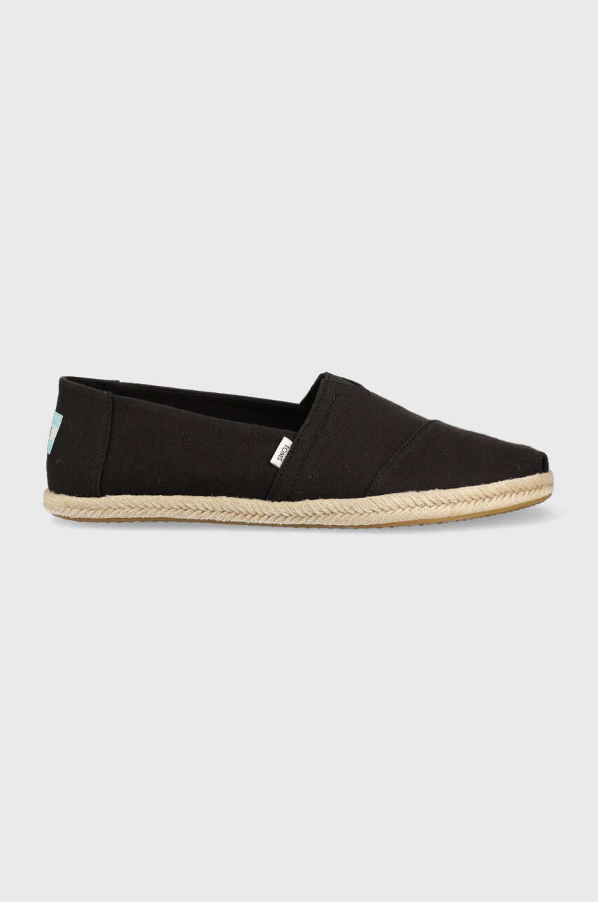 Toms espadrile Alpargata Rope culoarea negru, 10019894