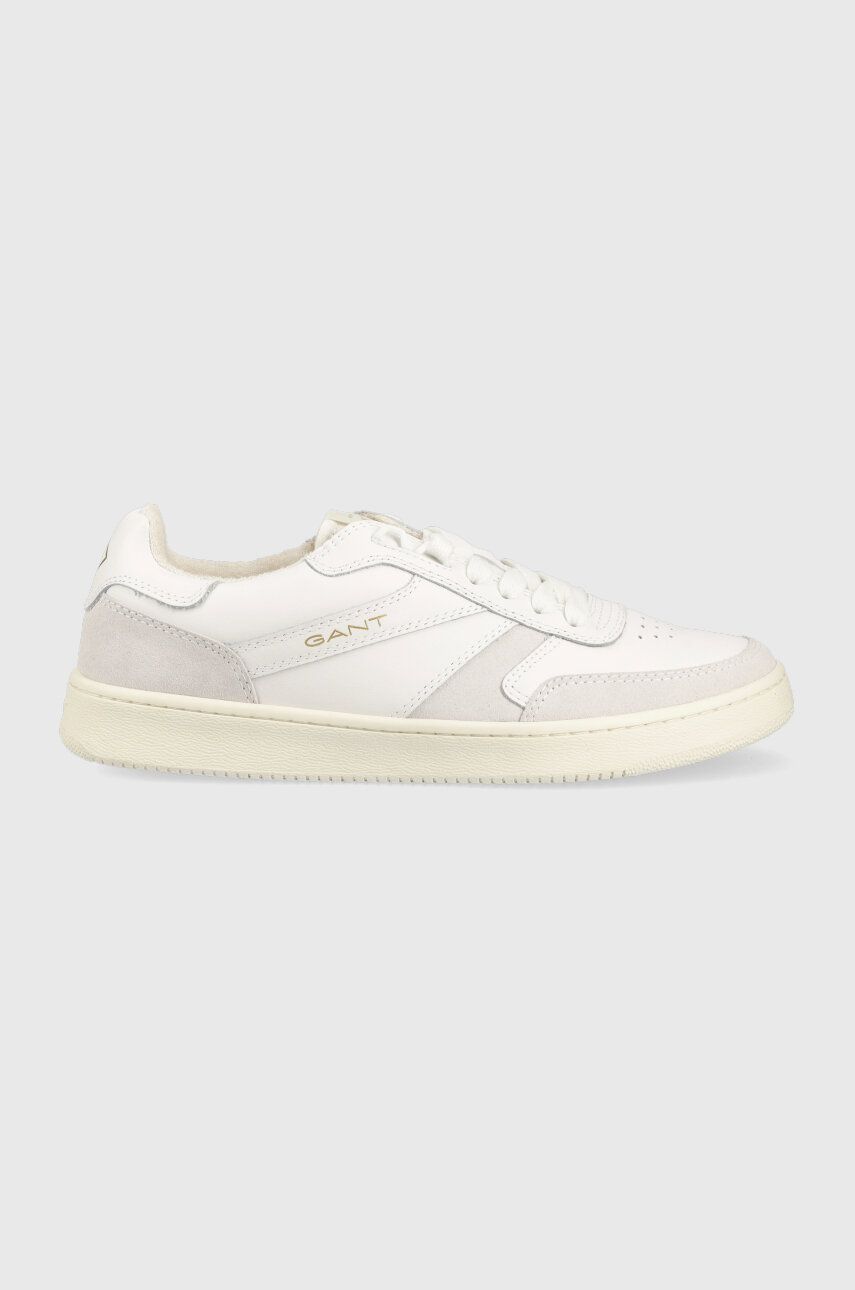 Kožené sneakers boty Gant Goodpal bílá barva, 26631851.G29 - bílá -  Svršek: Textilní materiál