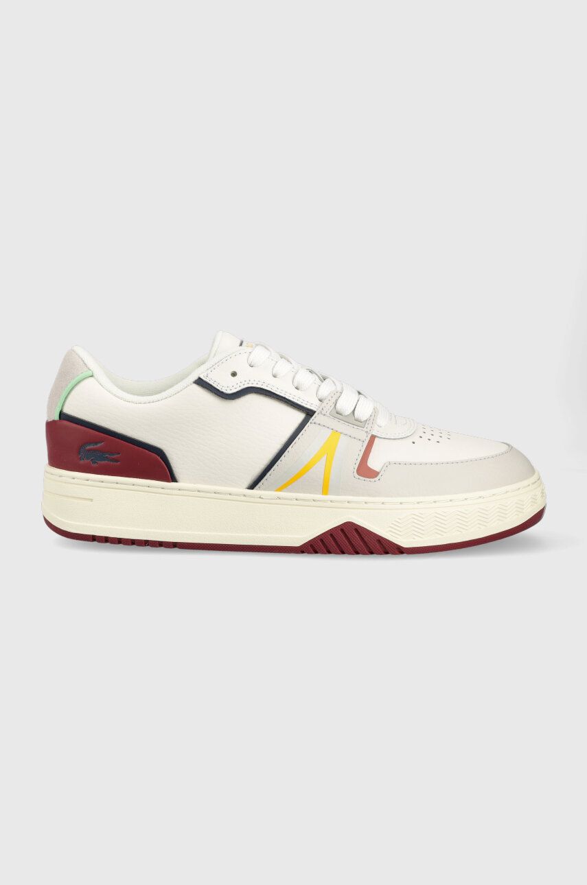 Kožené sneakers boty Lacoste L001 Leather Sneaker bílá barva, 42SMA0092 - bílá -  Svršek: Příro