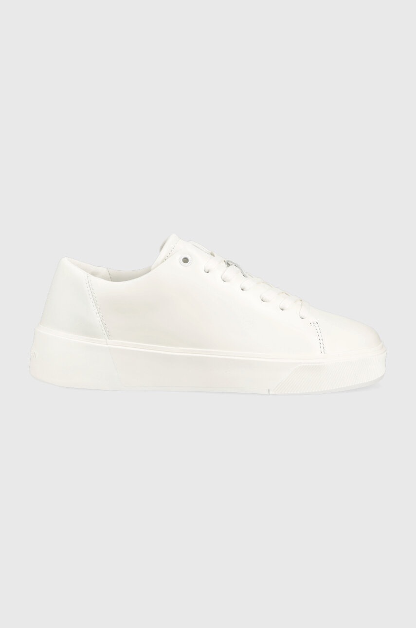 

Кожени маратонки Calvin Klein LOW TOP LACE UP LTH в бяло HM0HM00930, Бял