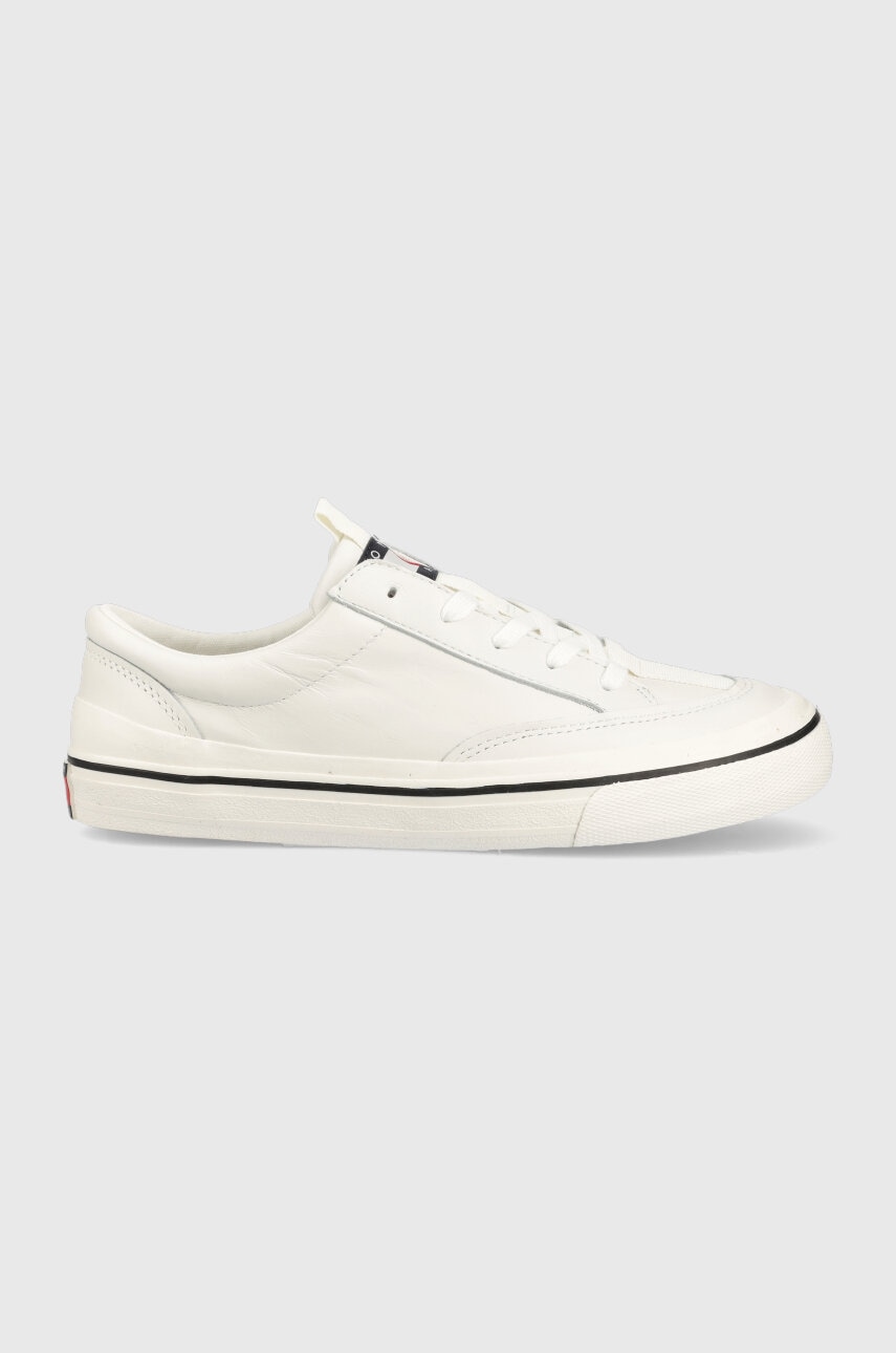 Sneakers boty Tommy Jeans TOMMY JEANS LEATHER VULC ESS bílá barva, EN0EN01932 - bílá -  Svršek: