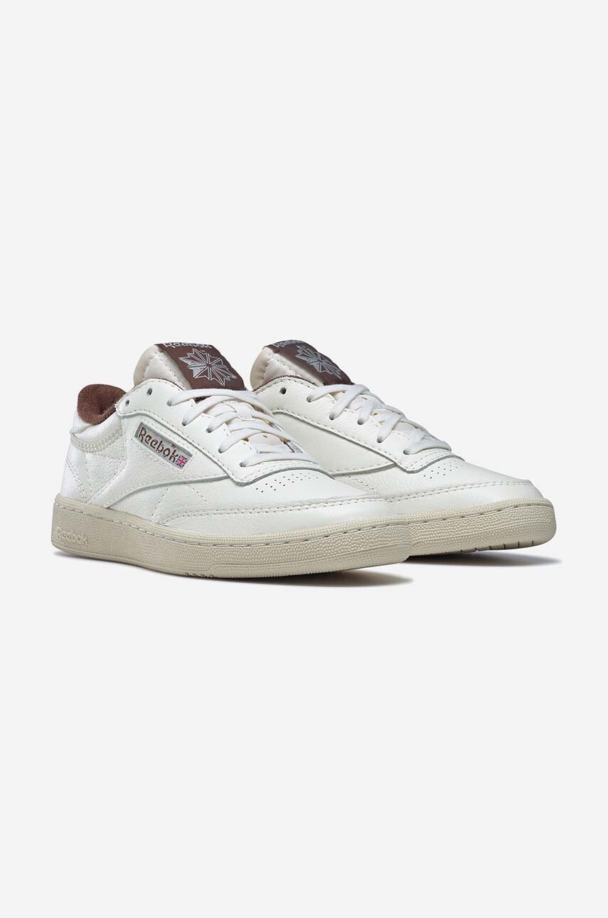 Kožené sneakers boty Reebok Classic C 85 Vintage bílá barva, GZ5156-chalk - bílá -  Svršek: Pří