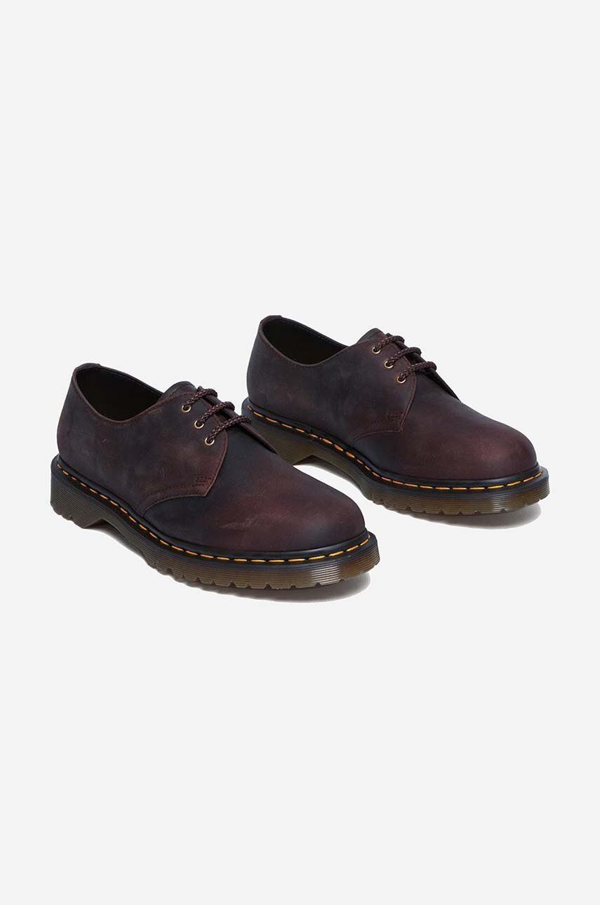Dr. Martens pantofi 1461 Waxed bărbați, culoarea maro 30681294-BROWN