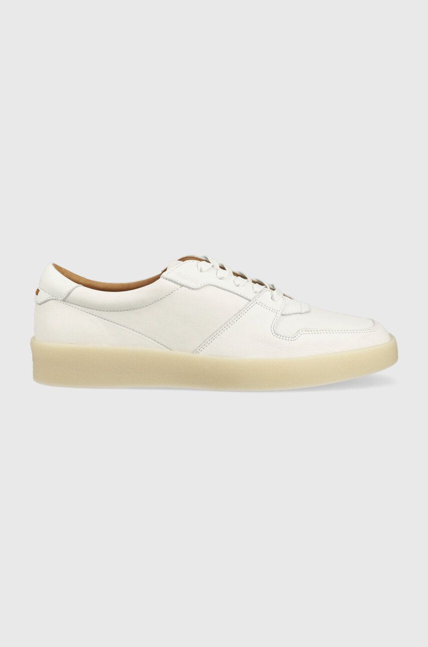 Kožené sneakers boty BOSS Clay bílá barva, 50492965 - bílá -  Svršek: Přírodní kůže Vnitře