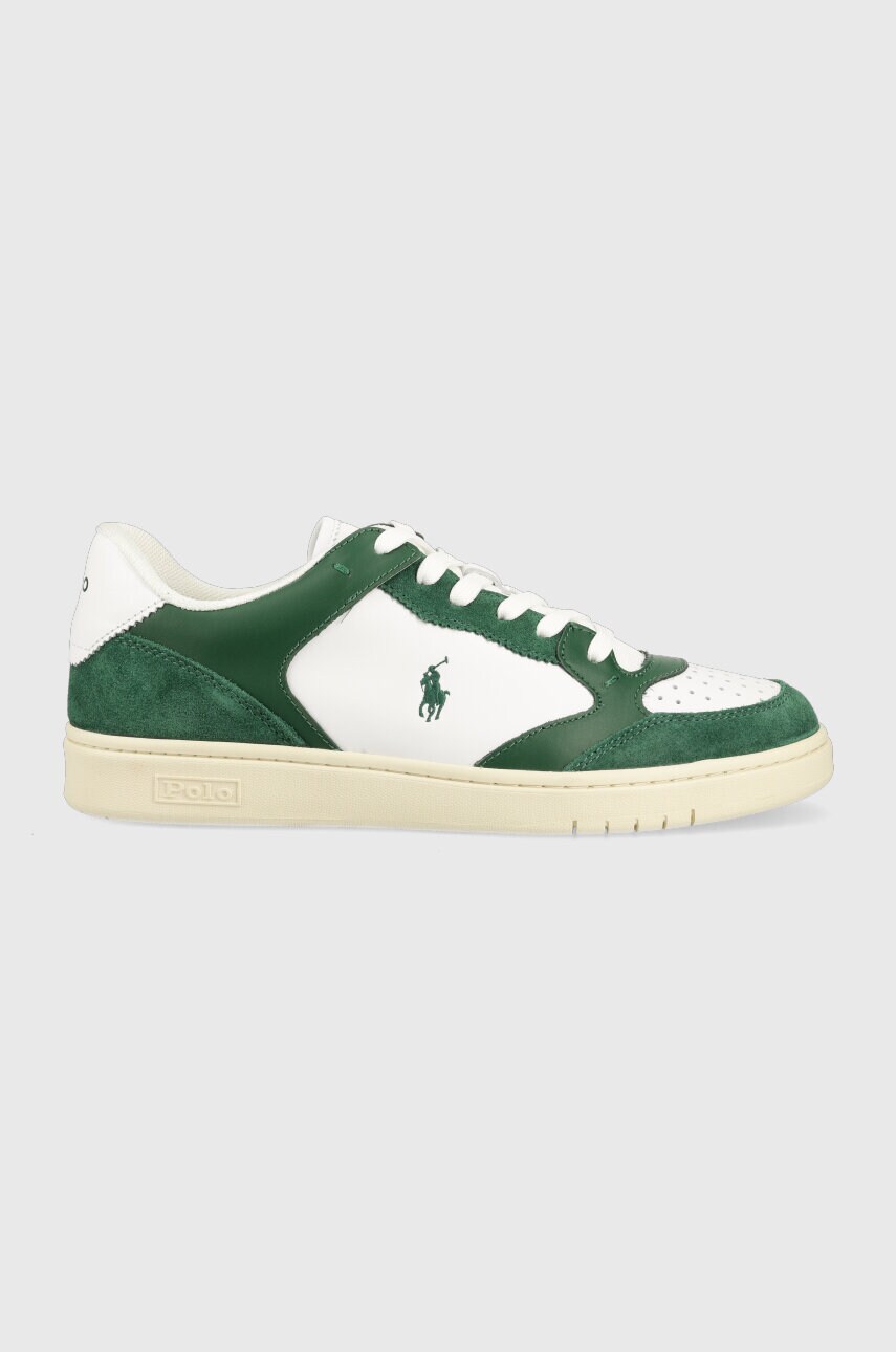 Kožené sneakers boty Polo Ralph Lauren POLO CRT LUX zelená barva, 809892284003 - zelená -  Svrš