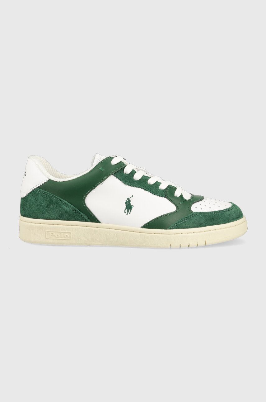 E-shop Kožené sneakers boty Polo Ralph Lauren POLO CRT LUX zelená barva, 809892284003