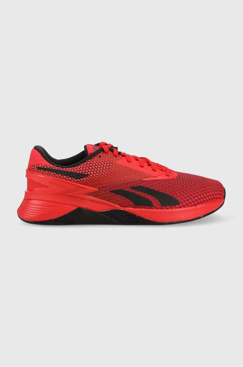 Tréninkové boty Reebok Nano X3 červená barva - červená -  Svršek: Umělá hmota