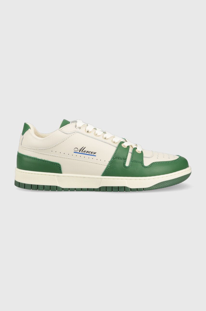 Levně Kožené sneakers boty Mercer Amsterdam The Brooklyn zelená barva