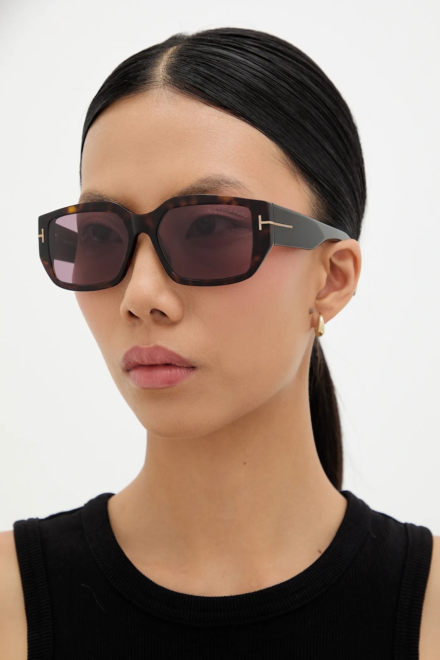 Tom Ford ochelari de soare femei, culoarea maro