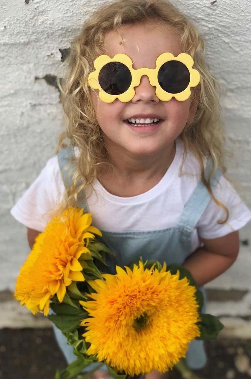 Dětské sluneční brýle Elle Porte žlutá barva - žlutá -  Umělá hmota